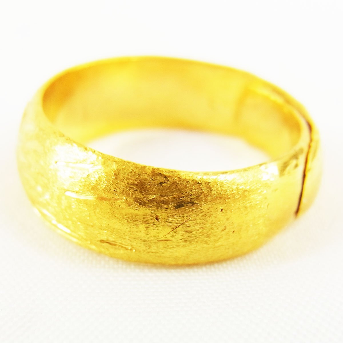 純金 K24 彫刻リング 現状：約13号(調整可) 縦幅:約7.1mm 約9.1g ゴールド 指輪 ■の画像2