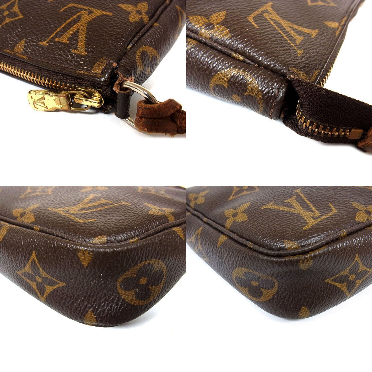 ヴィトン モノグラム ポシェット アクセソワール M51980 ハンドバッグ ポーチ ブラウン LOUIS VUITTON ◆_画像5