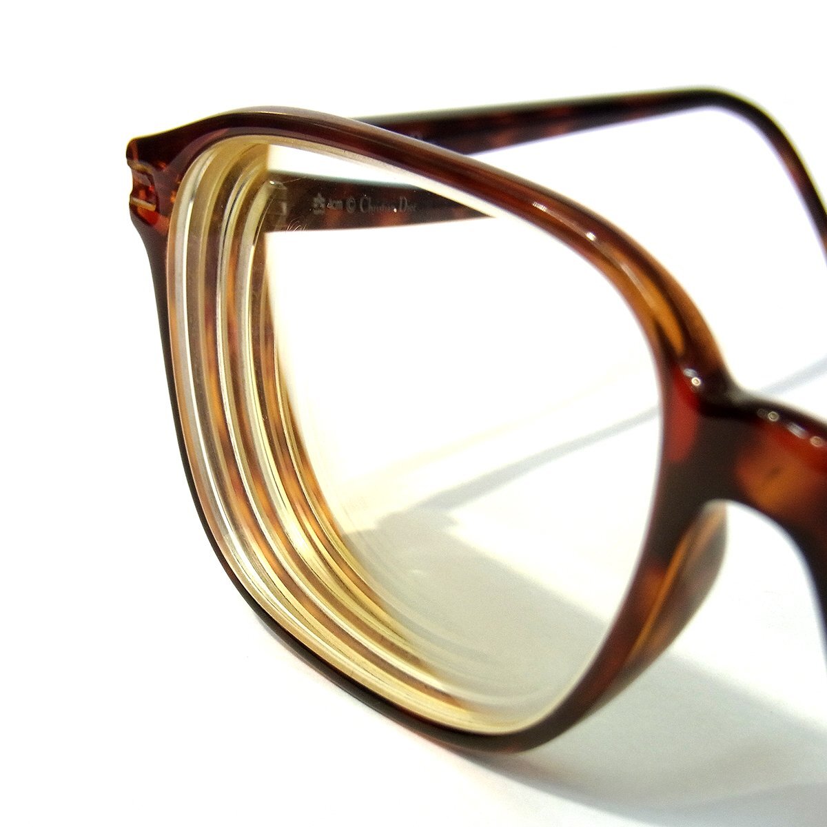  Dior times entering glasses sunglasses tortoise shell manner clear lens 56*15 Christian Dior =