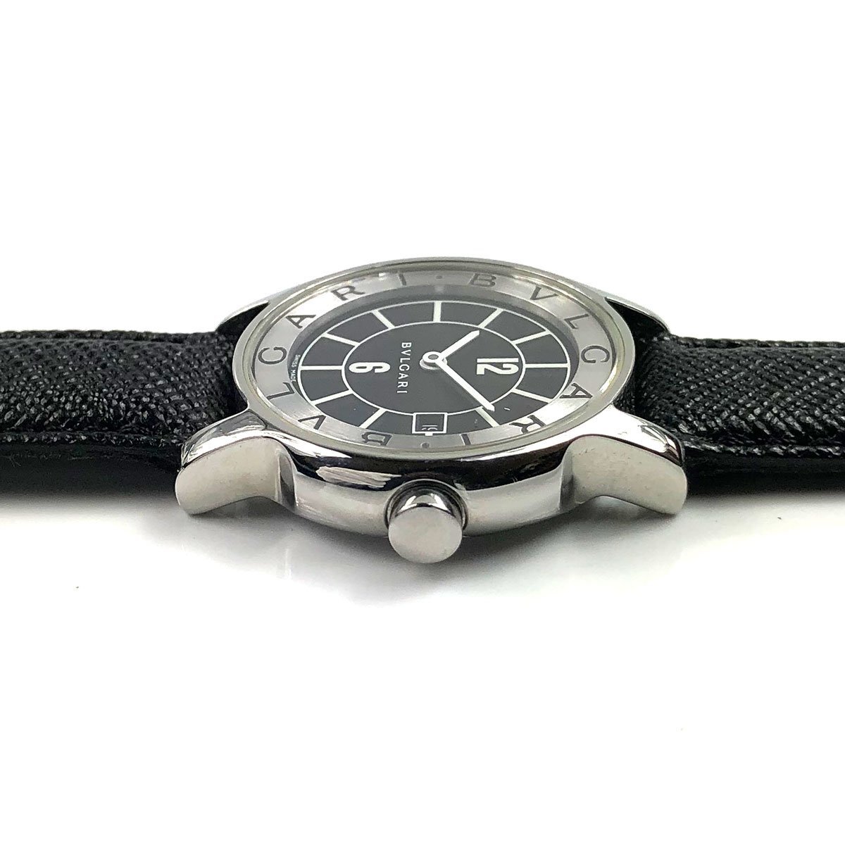 ブルガリ ソロテンポ ST29S レディース 腕時計 クオーツ 黒文字盤 デイト 稼働品 中古品 BVLGARI ♪の画像3