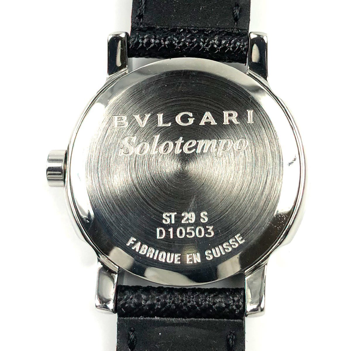 ブルガリ ソロテンポ ST29S レディース 腕時計 クオーツ 黒文字盤 デイト 稼働品 中古品 BVLGARI ♪の画像7