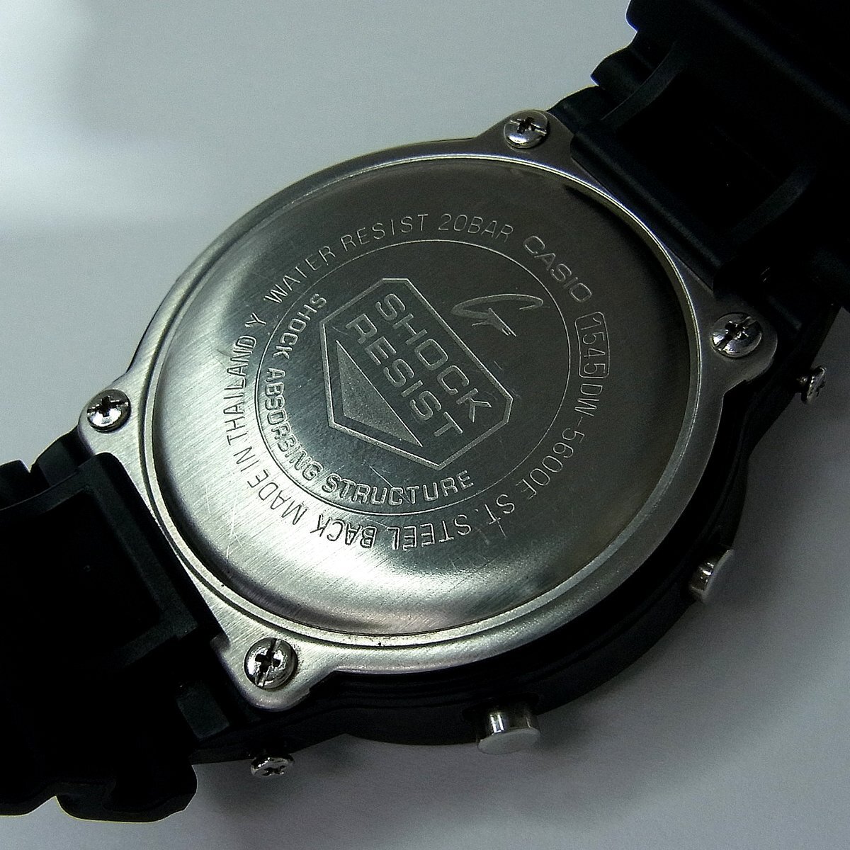 カシオ G-SHOCK 5600 SERIES DW-5600E-1 メンズ クォーツ デジタル 腕時計 ブラック CASIO ケースカバー欠品/ライト不良 稼働品 ∞_画像4