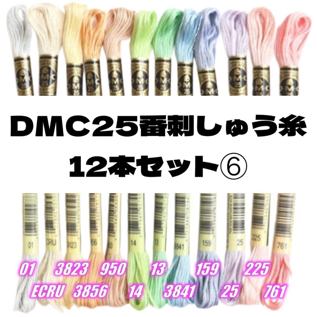 DMC25 刺しゅう糸 #25 12本セット⑥
