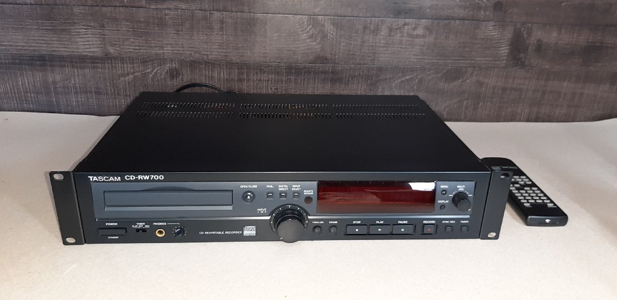 03D40#TASCAM CD-RW700 CD recorder remote control attaching . operation excellent #