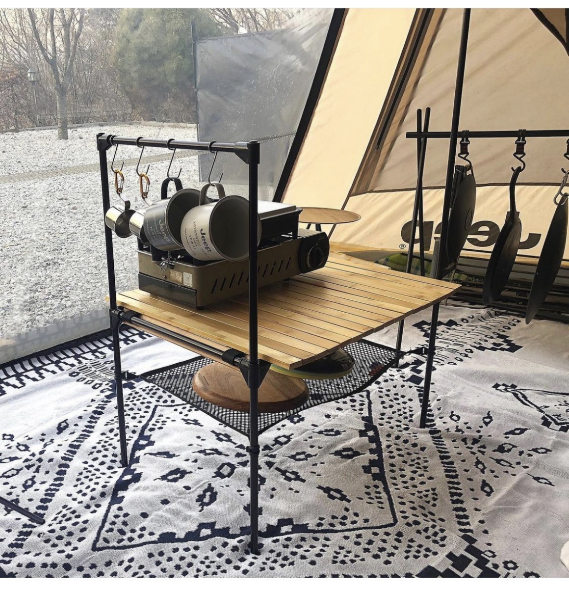 ブランケット　ラグ　キャンプ　車中泊　コット用　テント用　アウトドア　テーブルクロス　リバーシブル　ピクニックマット　130×180