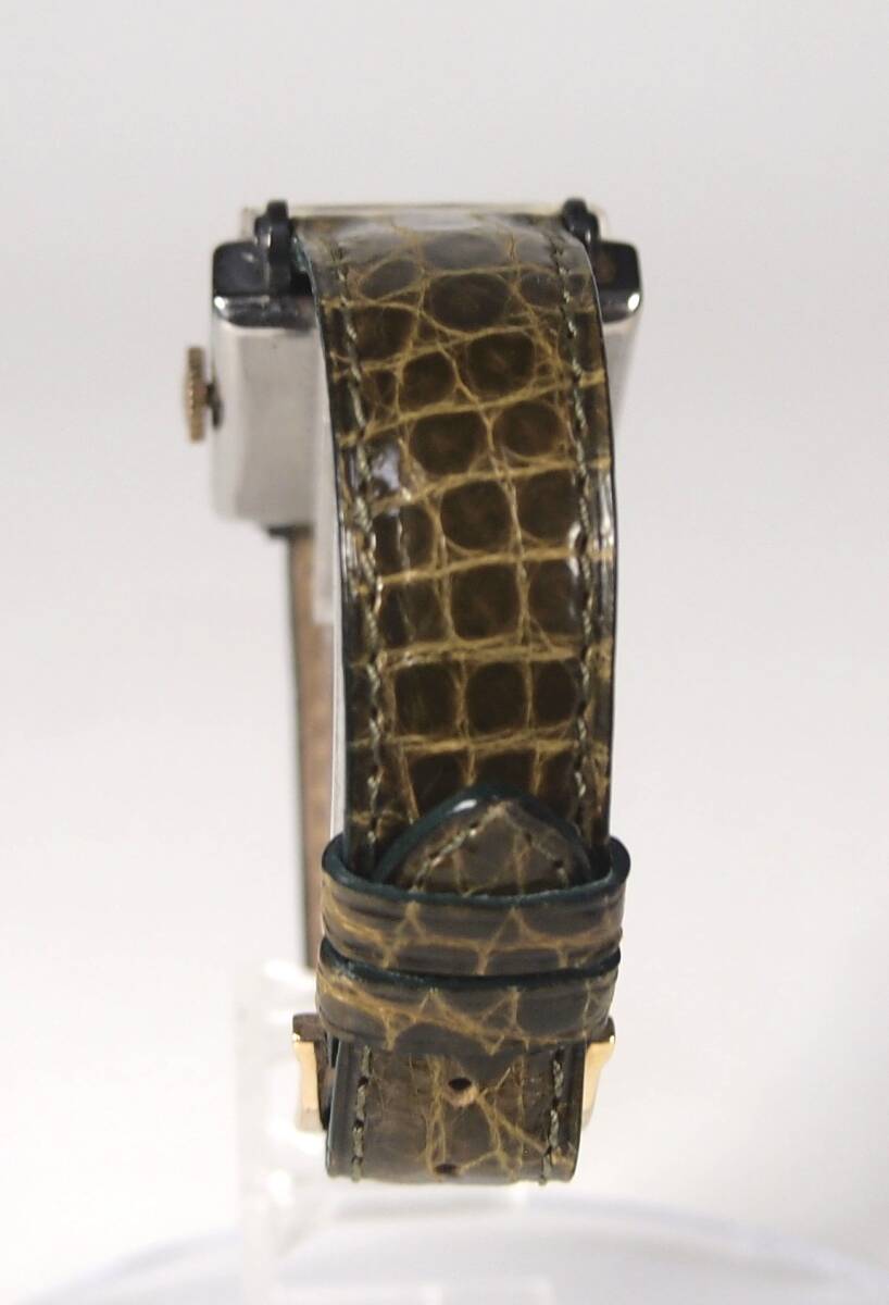 1943年 エルジン デラックス ローマ数字 10金張 手巻きアンティーク腕時計 稼働品 オーバーホール済の画像4