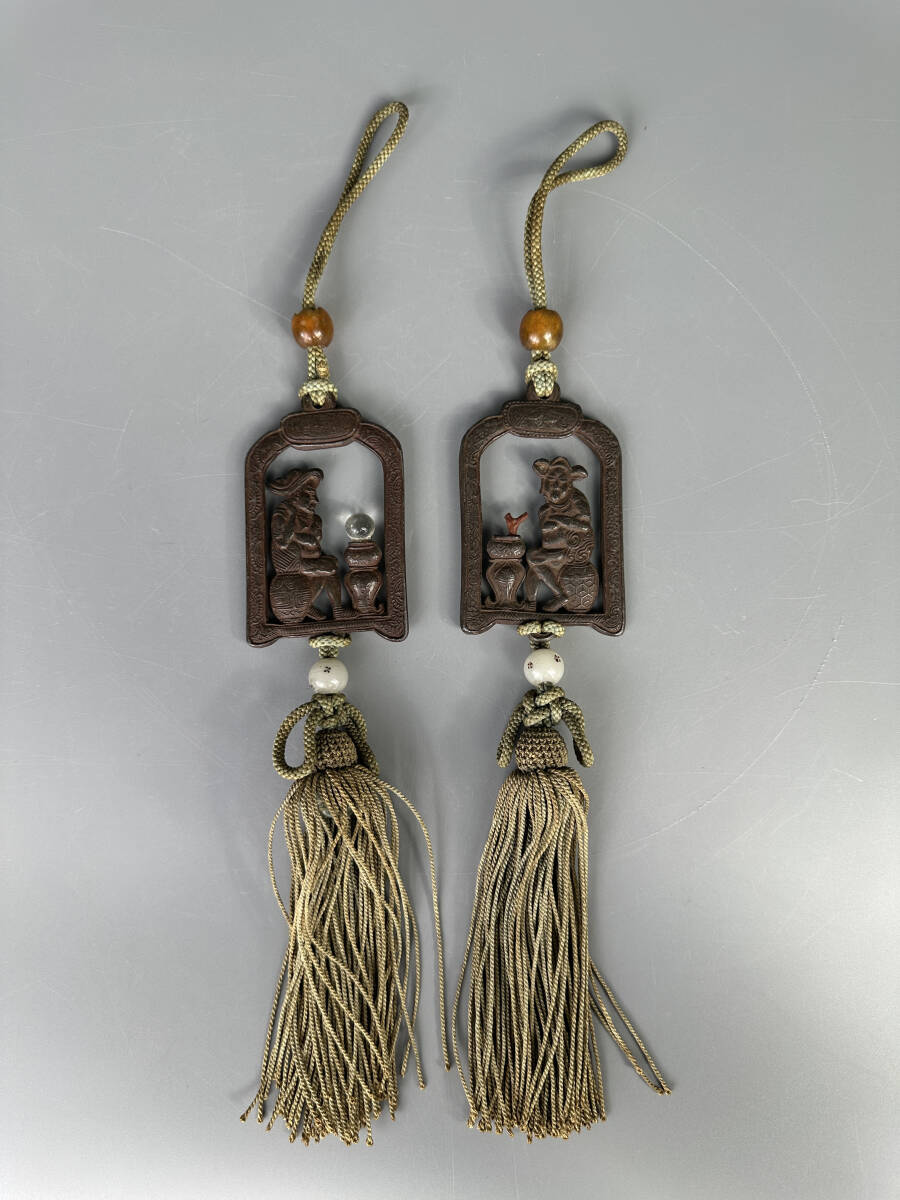 中国美術 元～明時代 古銅製 胡人像風鎮 文房具 唐物 古物保証 コレクター放出 S420Y35の画像1