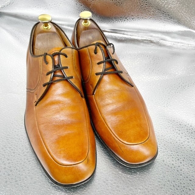 *kre men tsu* plain /25.0EE/ casual shoes / business shoes / leather shoes / Brown / tea 