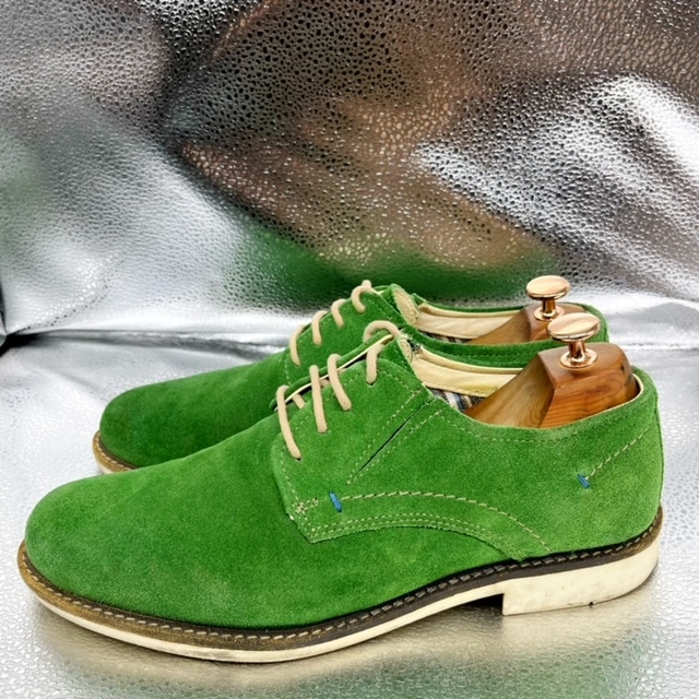 * stereo fano Rossi * plain /26.5-27.0/ casual shoes / men's shoes / suede / green 