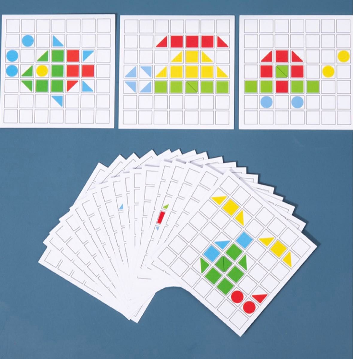 【人気】ブロックパズル　絵合わせ　タングラム　パズル　知育玩具　モンテッソーリ