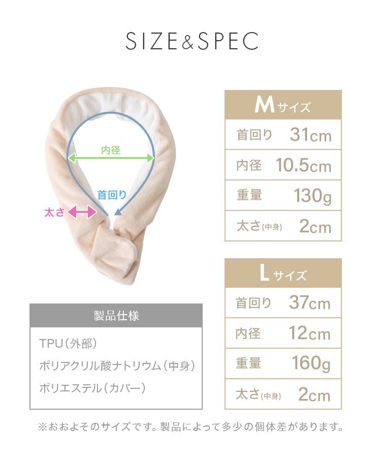 ウォームリング ネックウォーマー Mサイズ 電子レンジ対応 48℃ 速暖 ネック ヒーター リング 温感マフラー カイロ 寒さ対策 電気不要_画像9