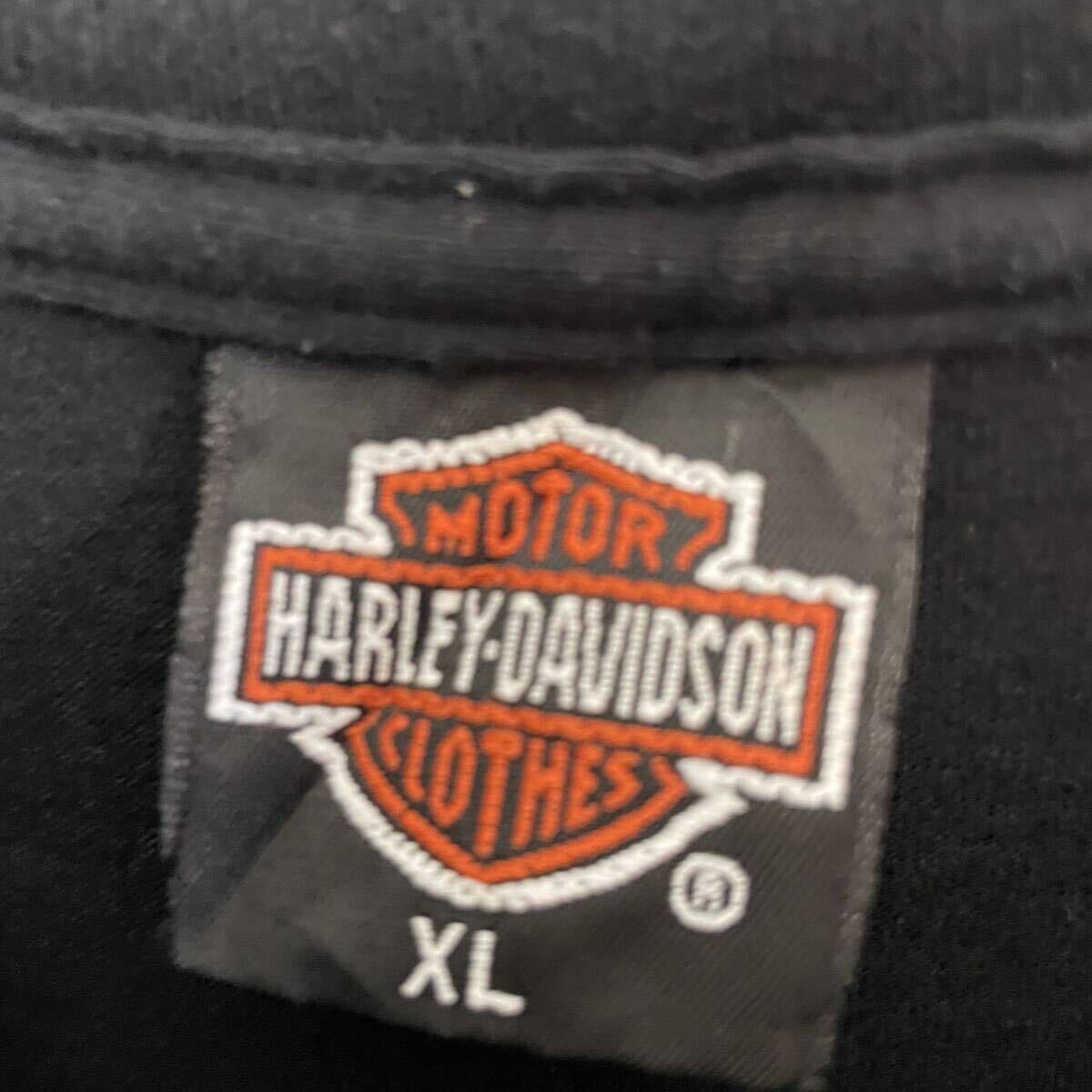 90's アメリカ製 HARLEY-DAVIDSON 半袖プリントTシャツ 古着 XLサイズ ブラック ヴィンテージ の画像5