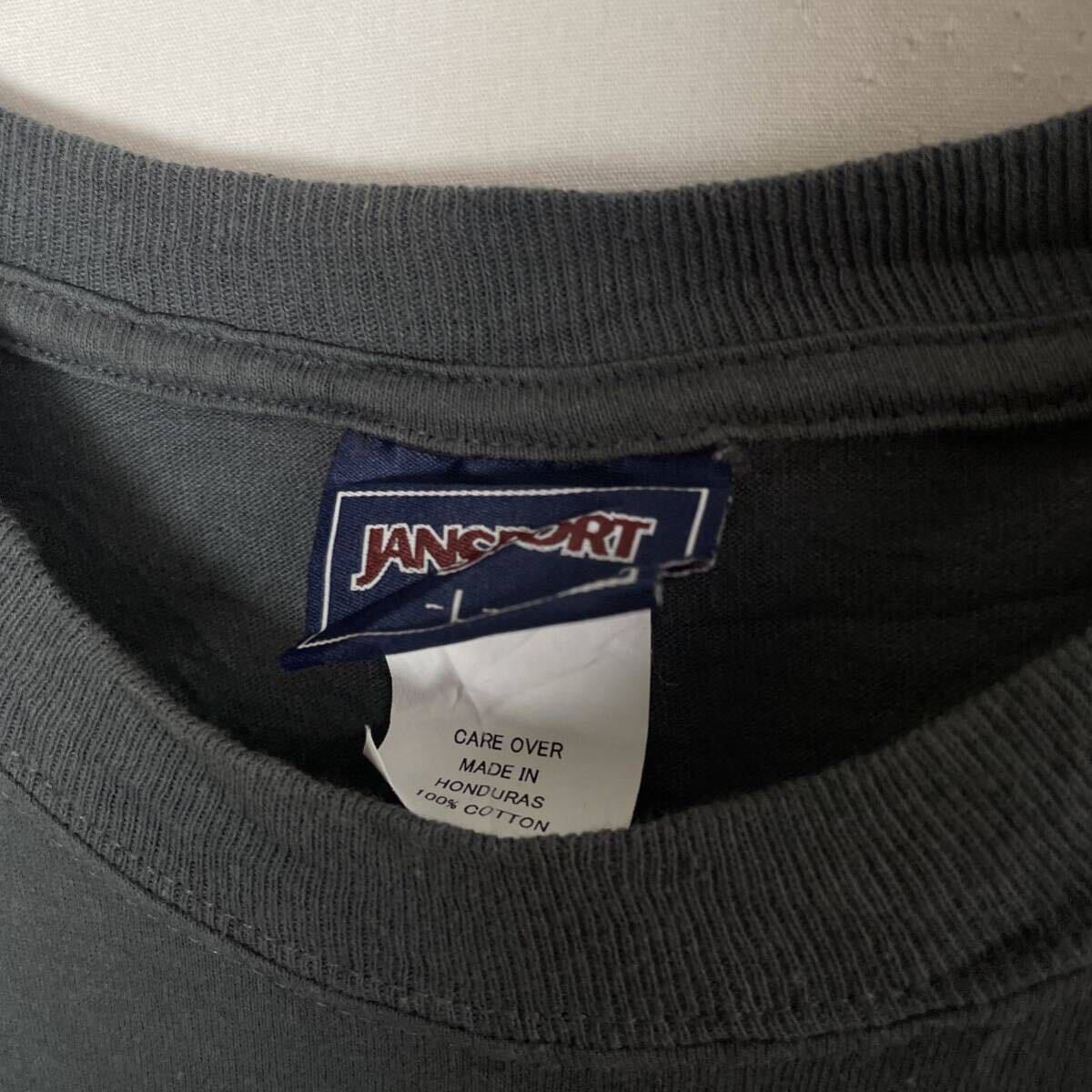 JANSPORT 半袖プリントTシャツ　古着　Lサイズ　グレー　_画像3