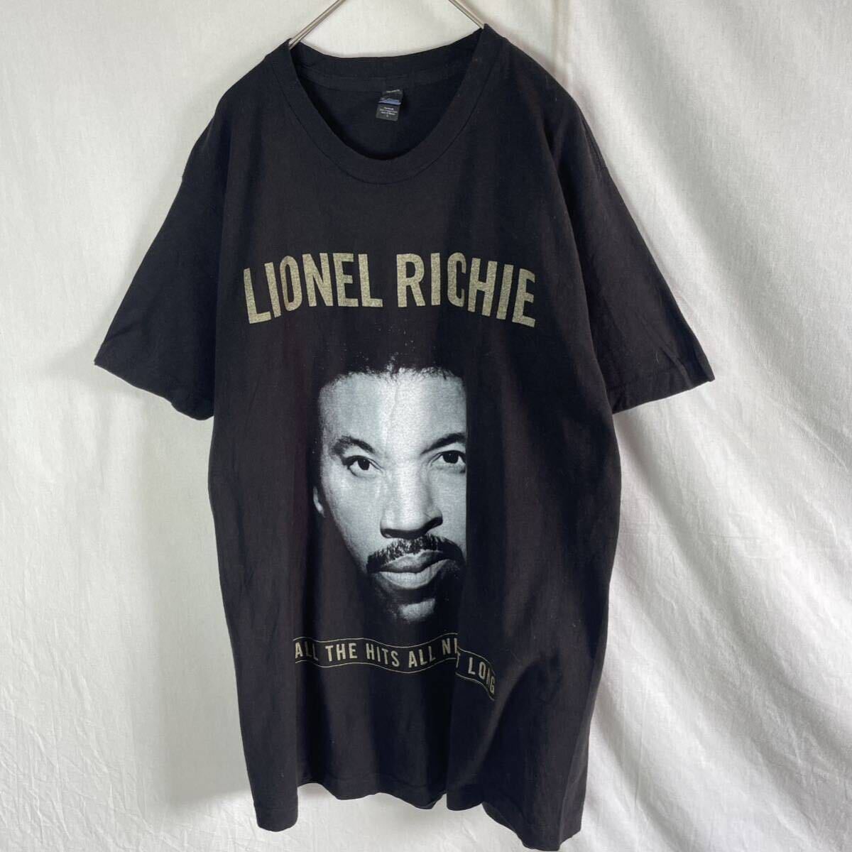 ライオネル・リッチー 半袖プリントTシャツ 古着 Lサイズ ブラックの画像1