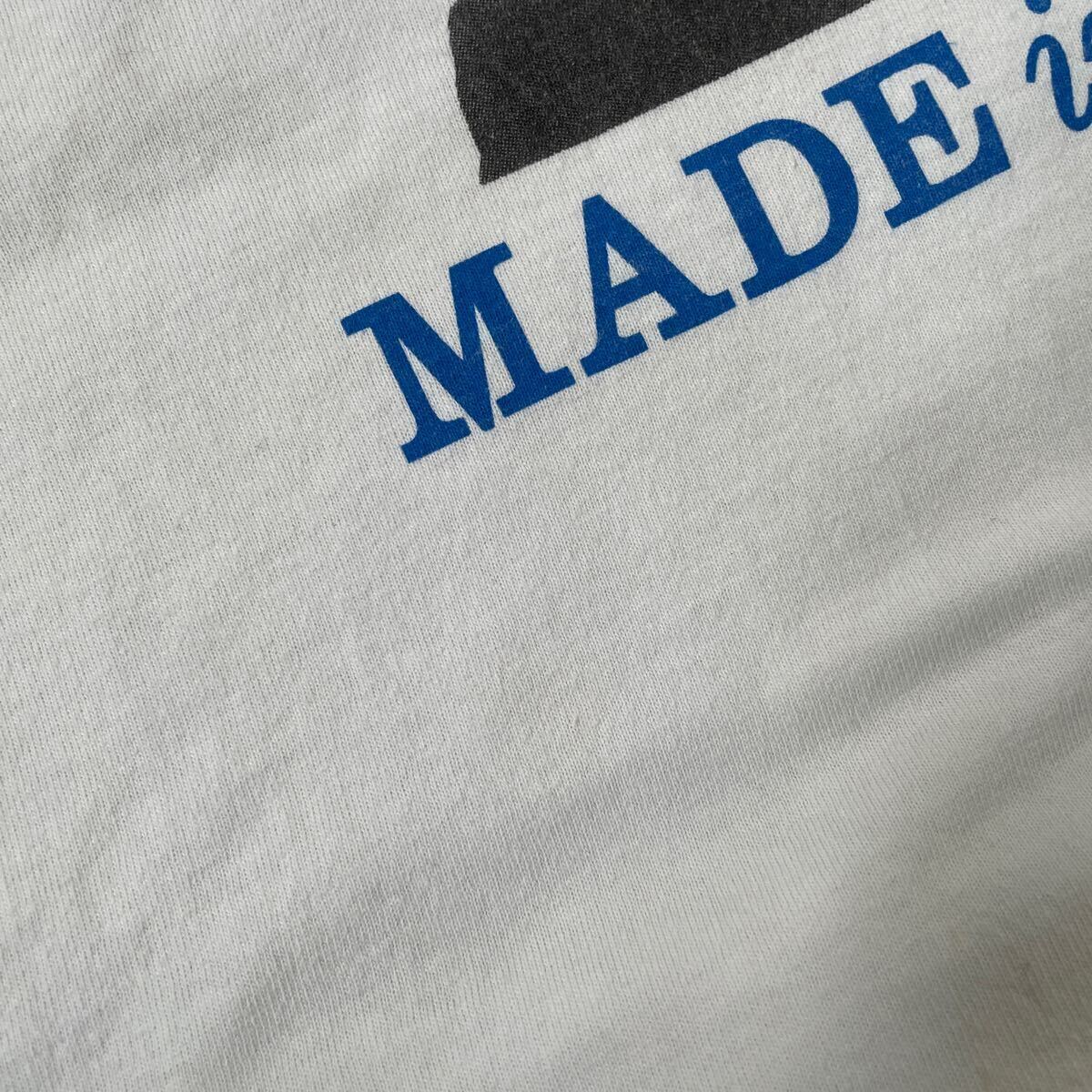90's BAYSIDE アメリカ製 半袖プリントTシャツ　古着　Mサイズ　ホワイト　ヴィンテージ _画像6