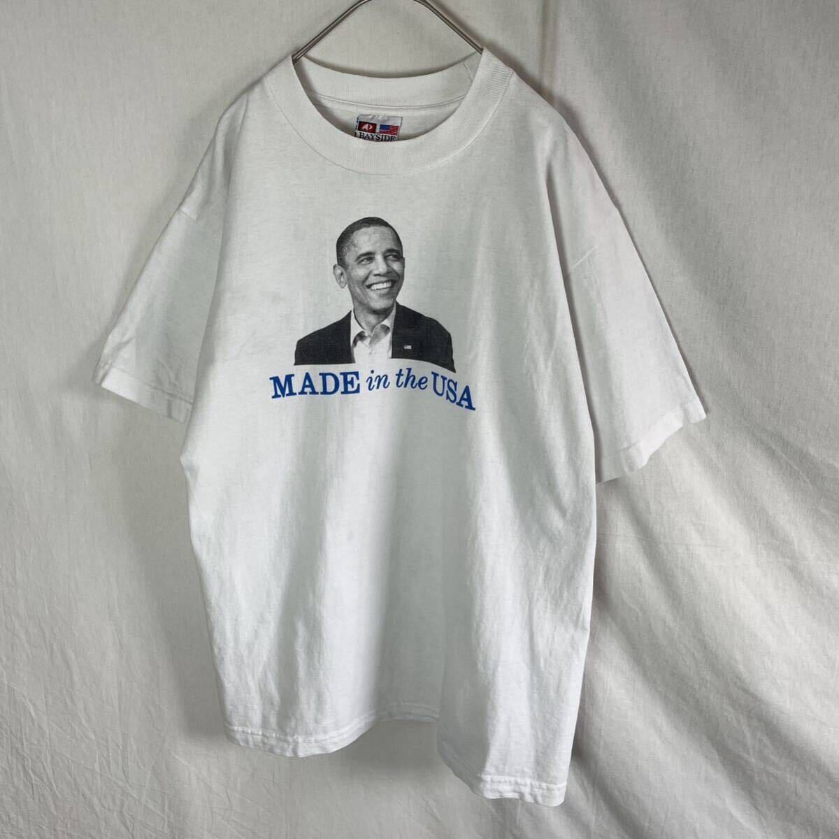 90's BAYSIDE アメリカ製 半袖プリントTシャツ　古着　Mサイズ　ホワイト　ヴィンテージ _画像1