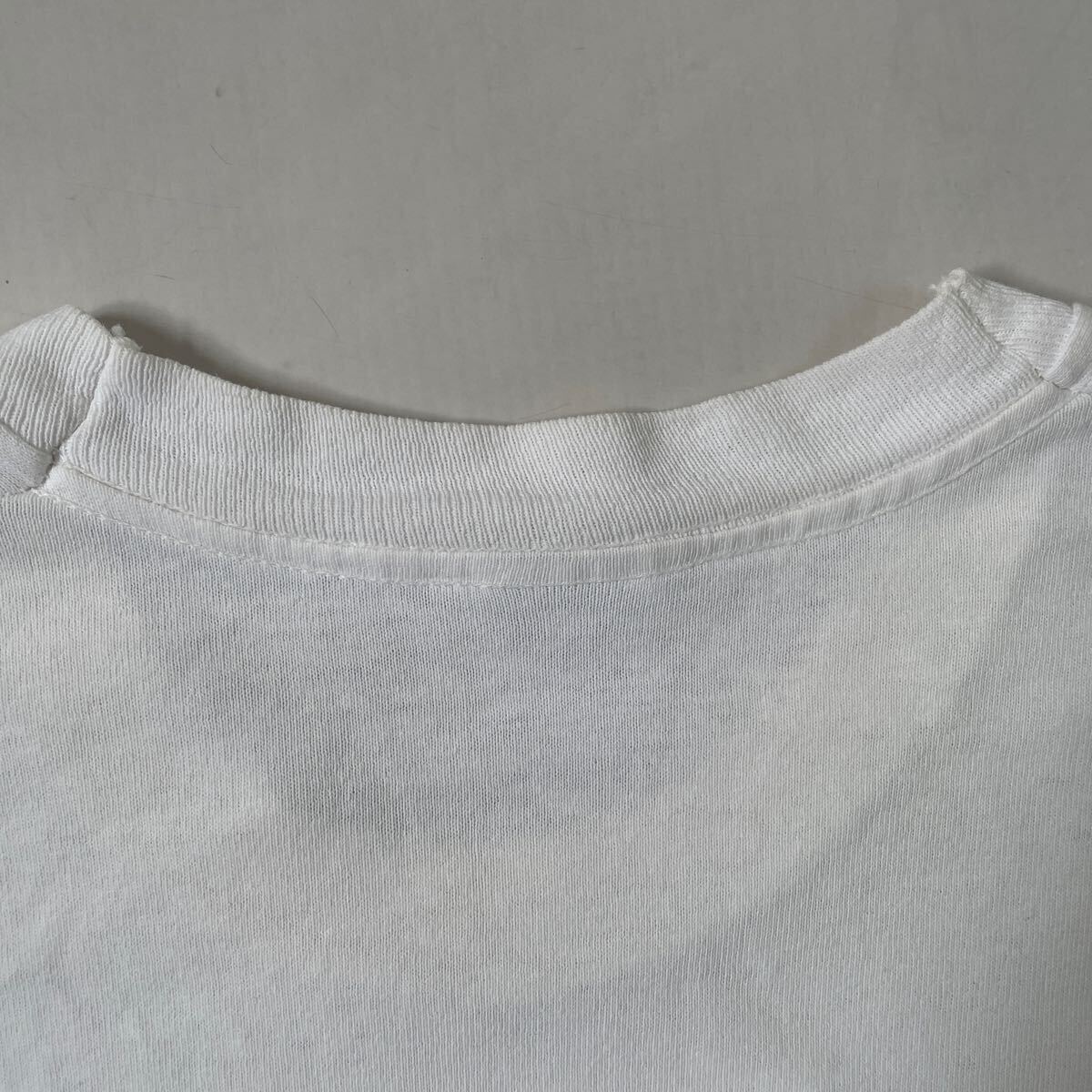 90's アメリカ製　フルーツオブザルーム　半袖プリントTシャツ　古着　Lサイズ　ホワイト　ヴィンテージ _画像10