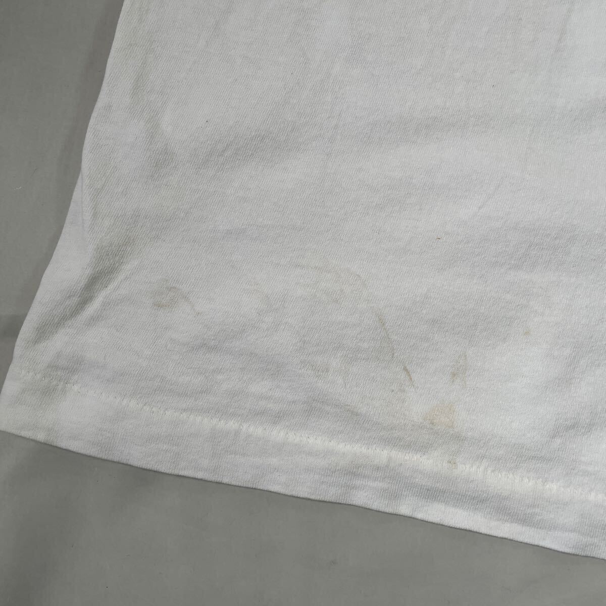 90's アメリカ製　フルーツオブザルーム　半袖プリントTシャツ　古着　Lサイズ　ホワイト　ヴィンテージ _画像9