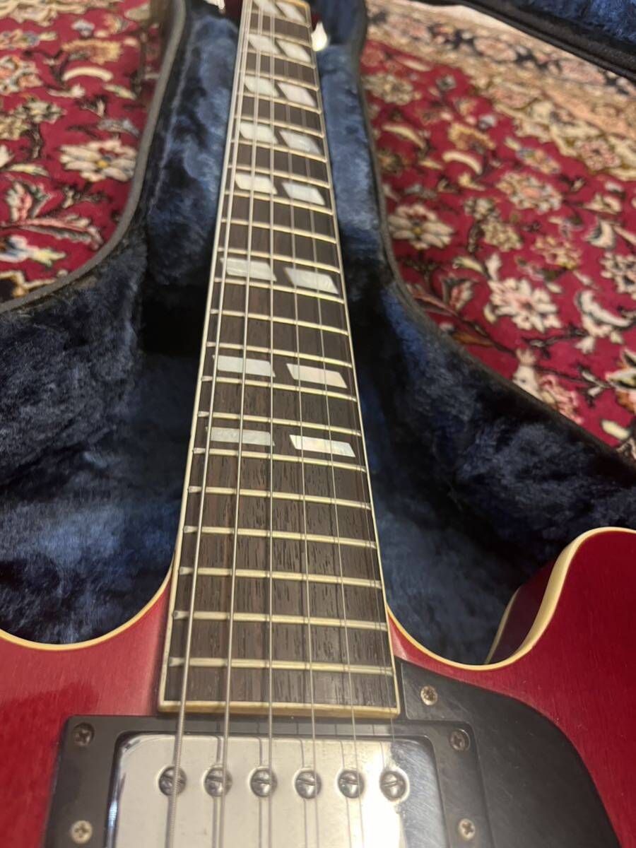 希少銘機 Epiphone Japan Riviera Cherry Red 1978~80年 日本製 マツモク製 ブルーラベル期 セミアコ/ハードケース付の画像4