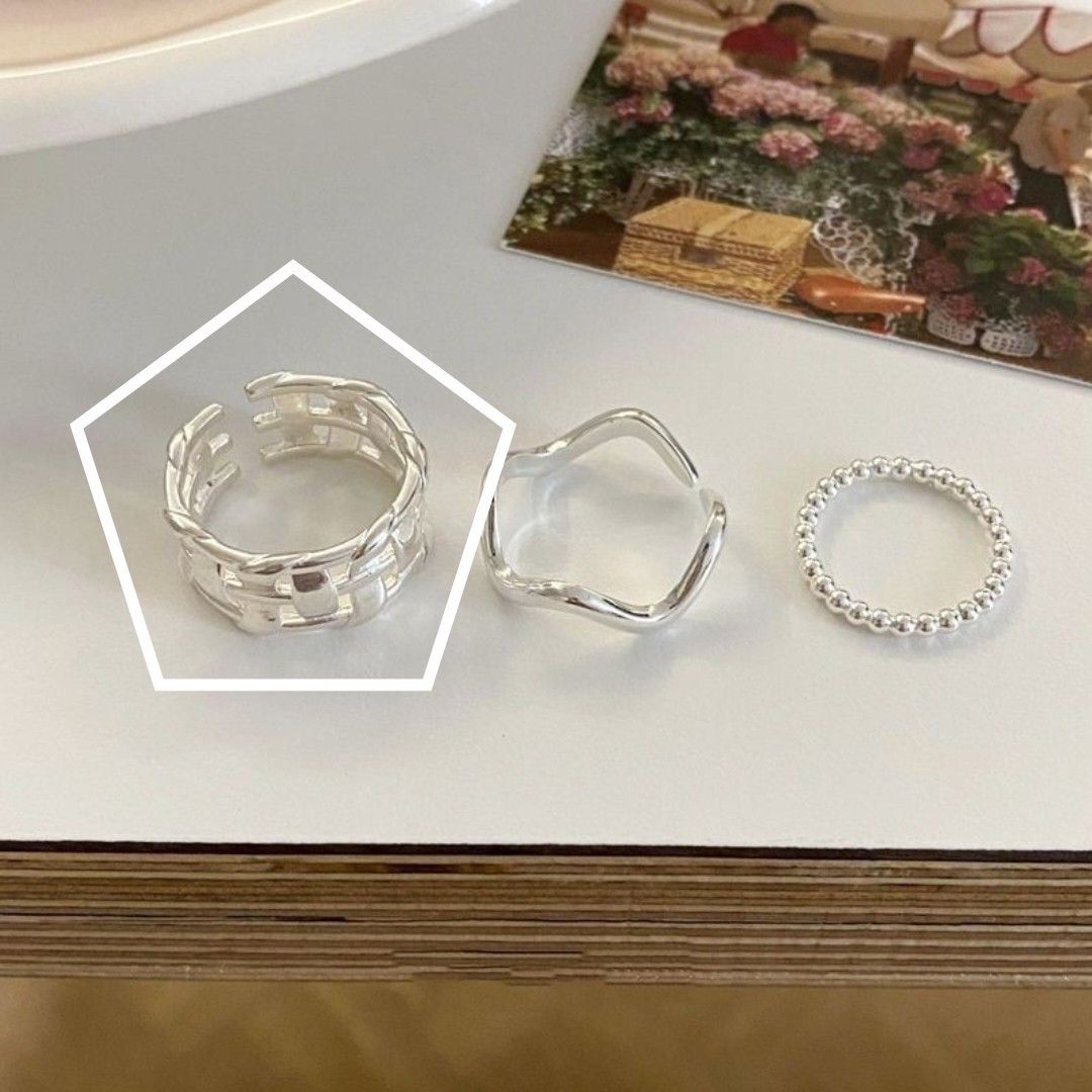 シルバーリング  silver925  指輪    アクセサリー  レディース  メンズ  韓国  ⑤