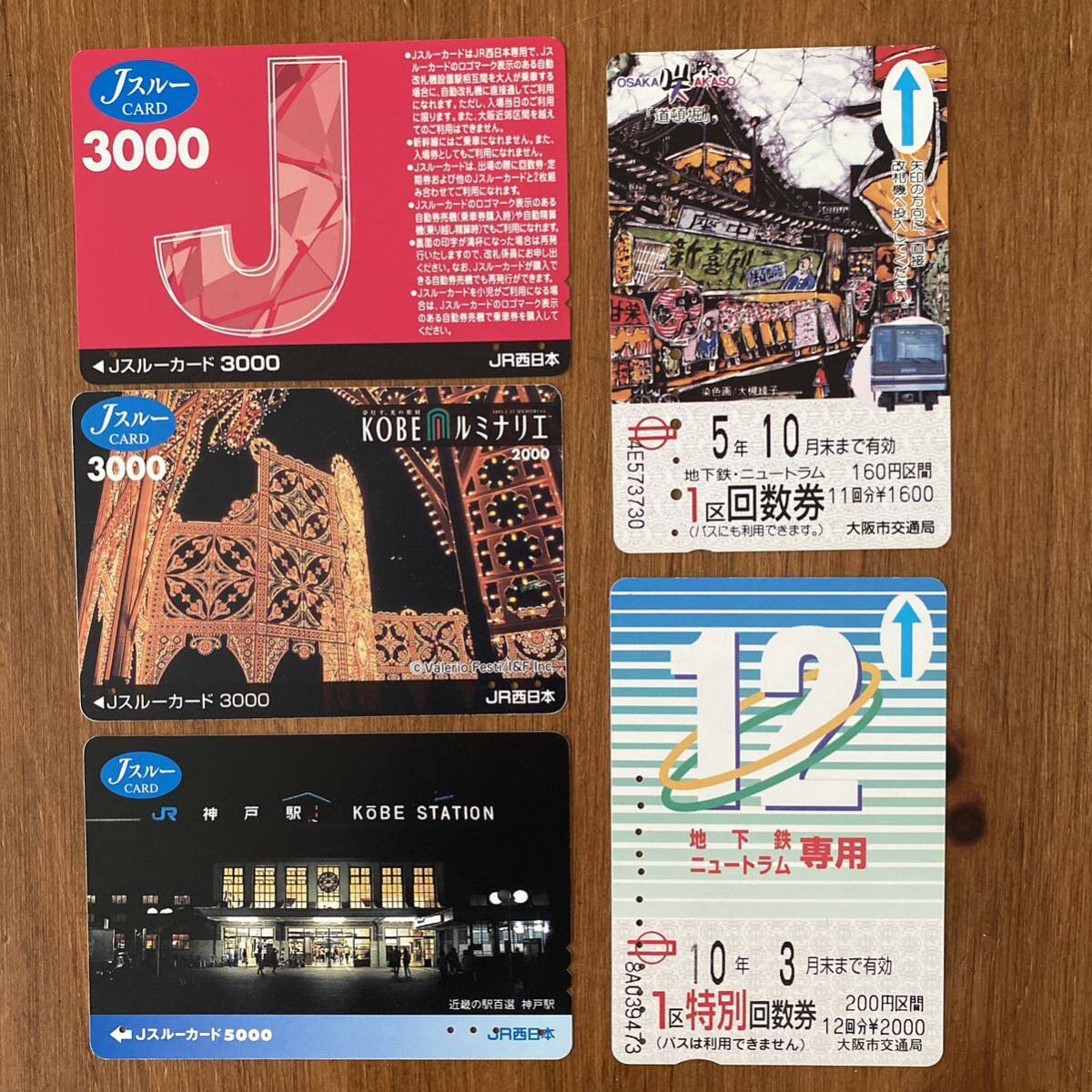 Ｊスルーカード JR西日本 神戸 ルミナリエ 使用済み 鉄道カード_画像1