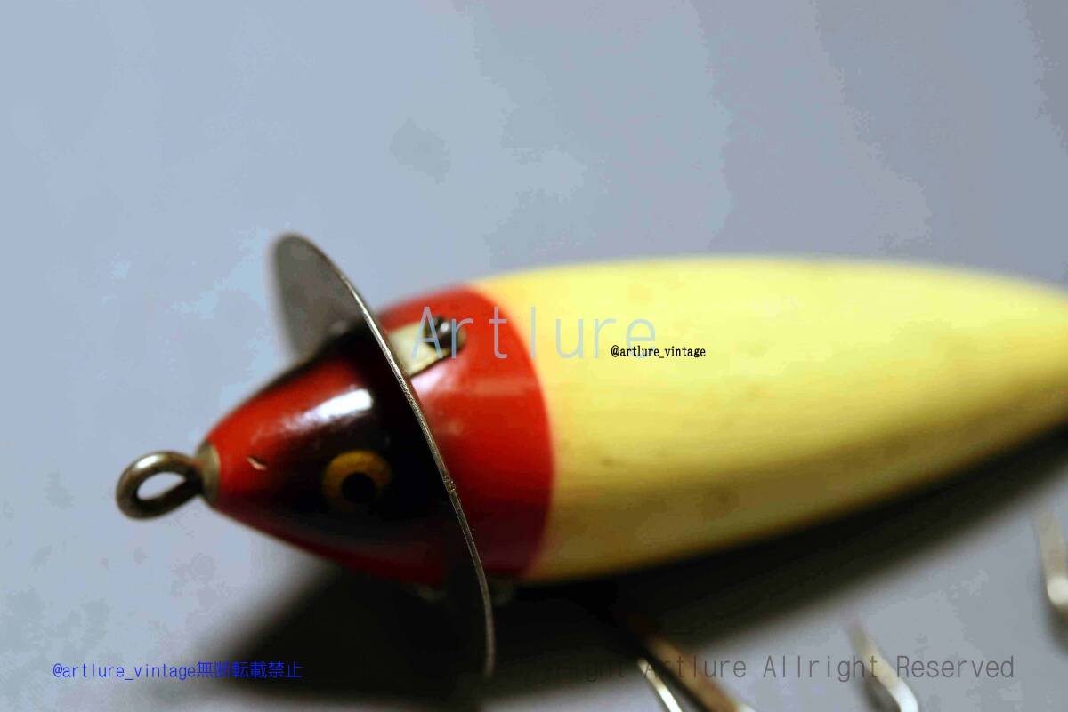 VINTAGE WOODEN LURE HEDDON 210 SURFACE 6769-58 USA MADE VINTAGE WOODEN LURE HEDDON 210 SURFACE 6769-58 USA MADE