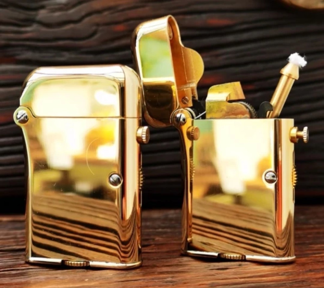 新発売 ゴールド真鍮製 ワンプッシュ点火 スクロール着火 安全ロック付き 最高傑作 世界中で大人気 新品 国内発送 1個の画像3