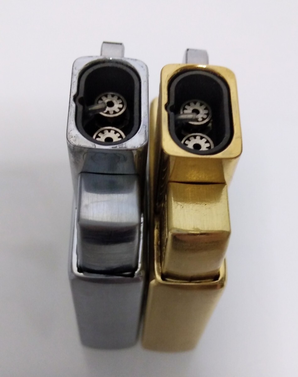 2個セット ダブルターボ ゴールド＆シルバー ガスライター  インサイドユニットのみ 世界中で大人気 国内発送の画像6