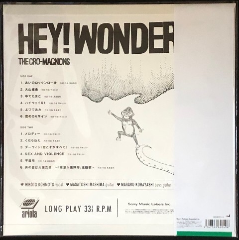 ☆ザ・クロマニヨンズ The Cro-Magnons 「ヘイ！ ワンダー HEY! WONDER」 完全生産限定盤 アナログ・レコード LP盤 新品 未使用_画像4