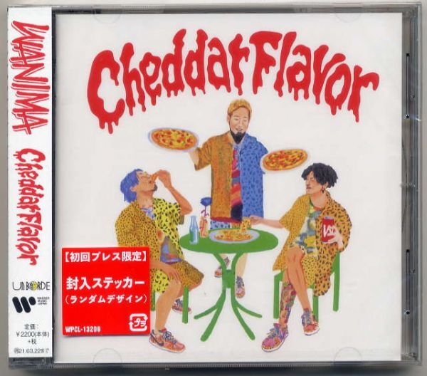 ☆WANIMA ワニマ 「Cheddar Flavor」 初回プレス 封入ステッカー (ランダムデザイン) 新品 未開封_画像1