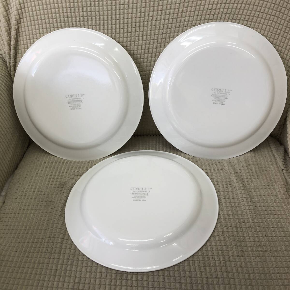 [食器] 陶磁器「CORELLE：コレール 花柄 中サイズのプレート 5枚」高さ：約2.1cm 円直径：約22.8cm 5点セット_画像3