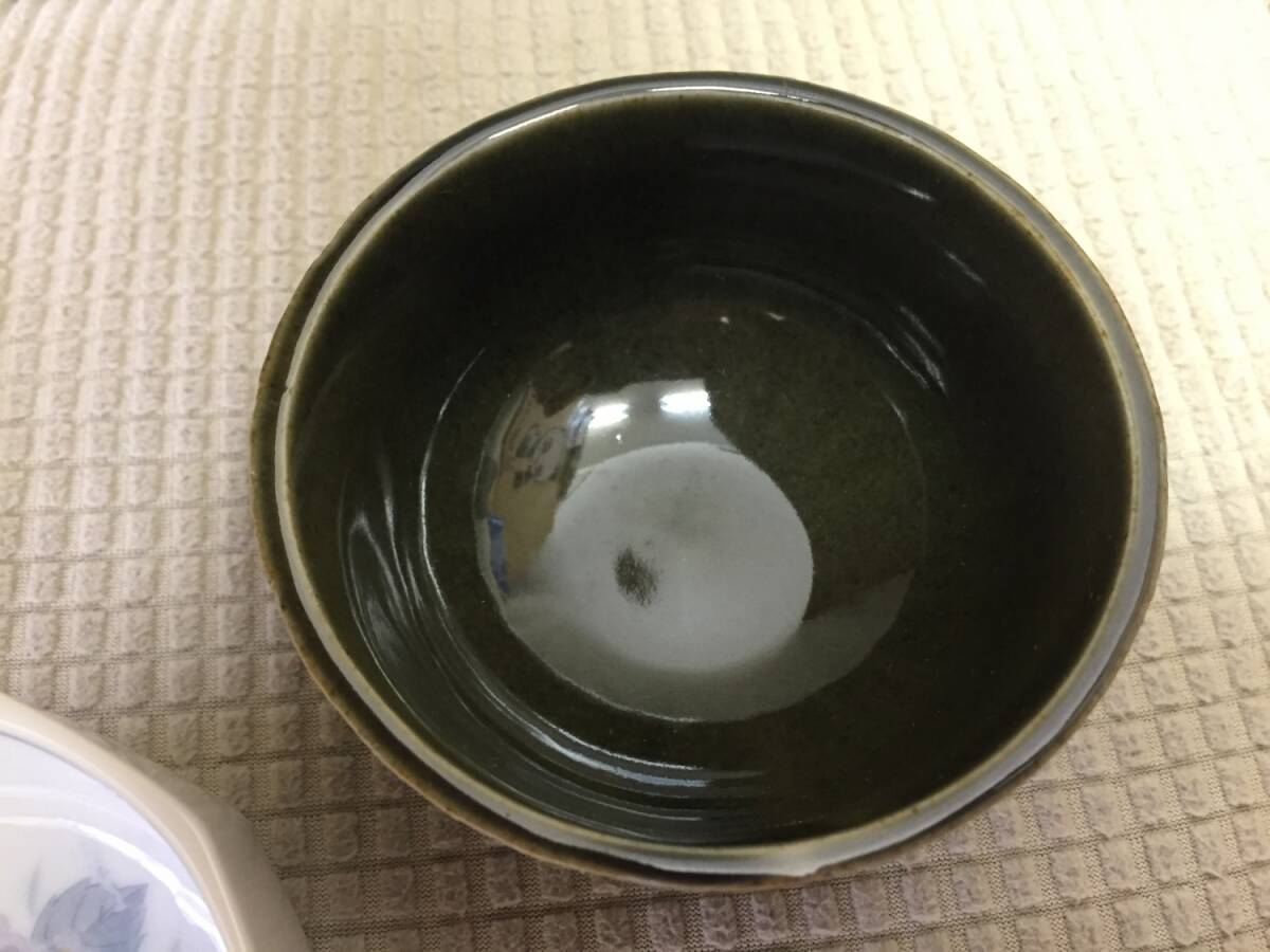 [食器] 銘無し「小鉢：5点セット」器 鉢 花柄/無地/円形/四角 色々 和風 和柄 和食器 高さ：約3～5cm 直径：約7～9cm_画像6