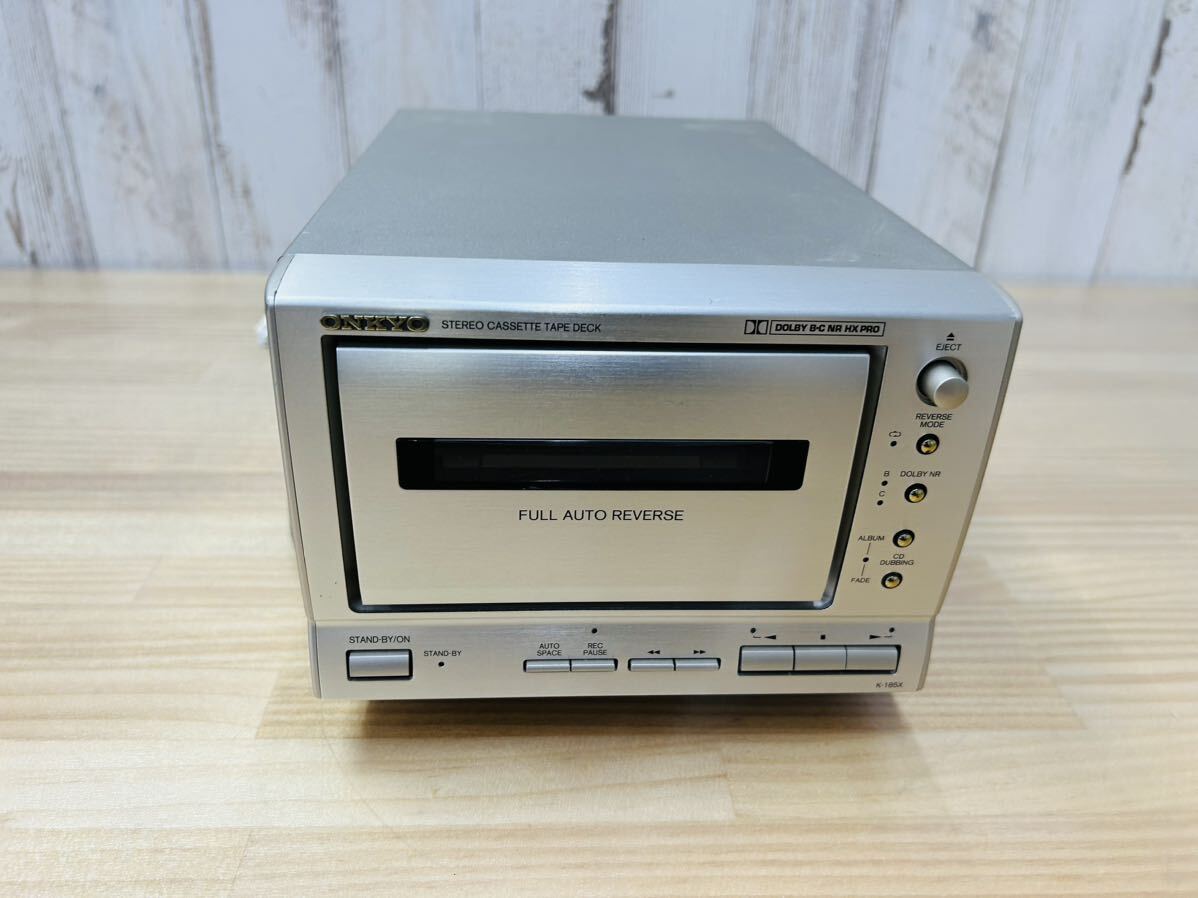 ☆ ONKYO オンキョー K-185X オートリバース カセットデッキ SA-0409d100 ☆_画像1