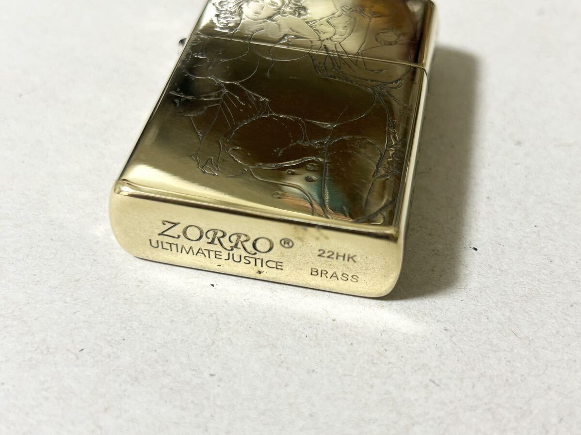 オイルライター　ZORRO　ZORROライター 新品未使用 真鍮 真鍮素材 美女　セクシーボディ　多面彫刻　全面刻印 箱無し ZIPPO 型 送料180円。_画像6
