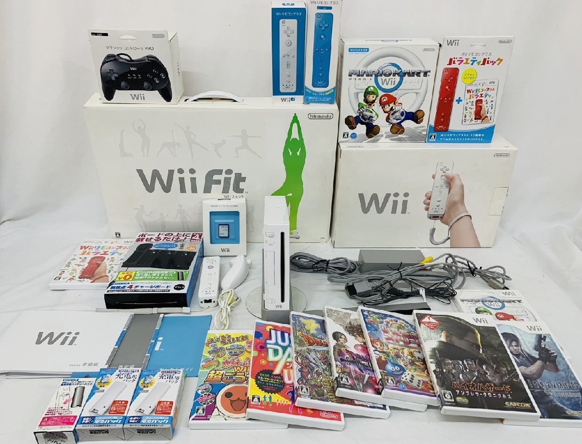 Nintendo Wii 本体 リモコン ヌンチャク ソフト WiiFit バランスボード その他 周辺機器 任天堂_画像1