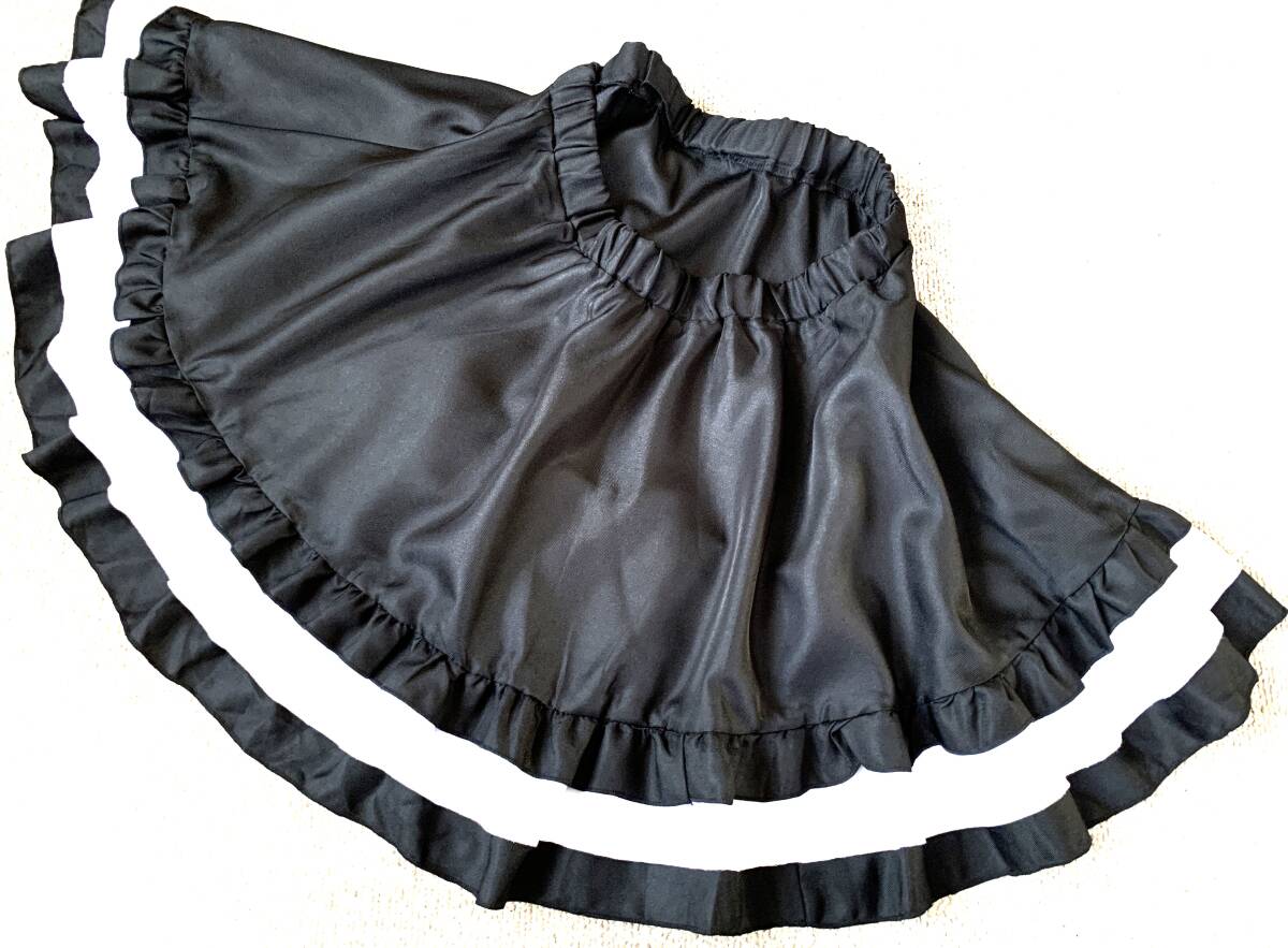 530 コスプレ衣装 大きいサイズ フレアースカート 黒   の画像1