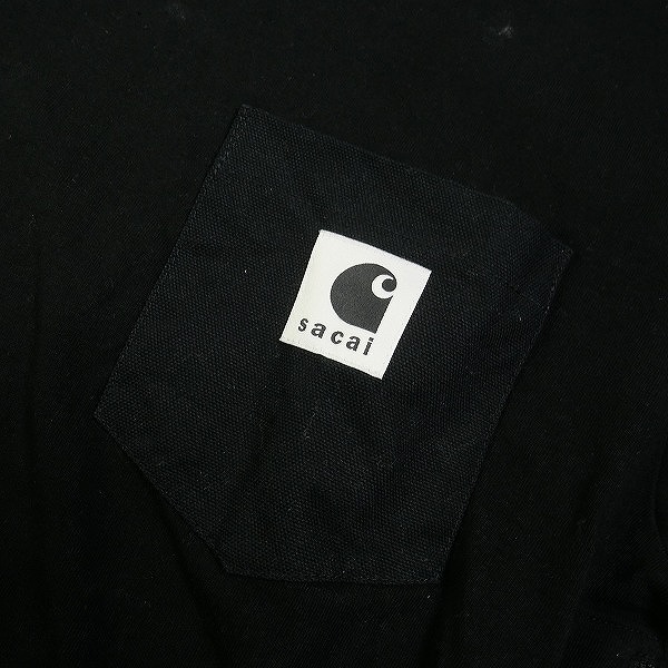 sacai サカイ ×Carhartt L/S T-Shirt ロンT 黒 Size 【4】 【中古品-良い】 20793445_画像7