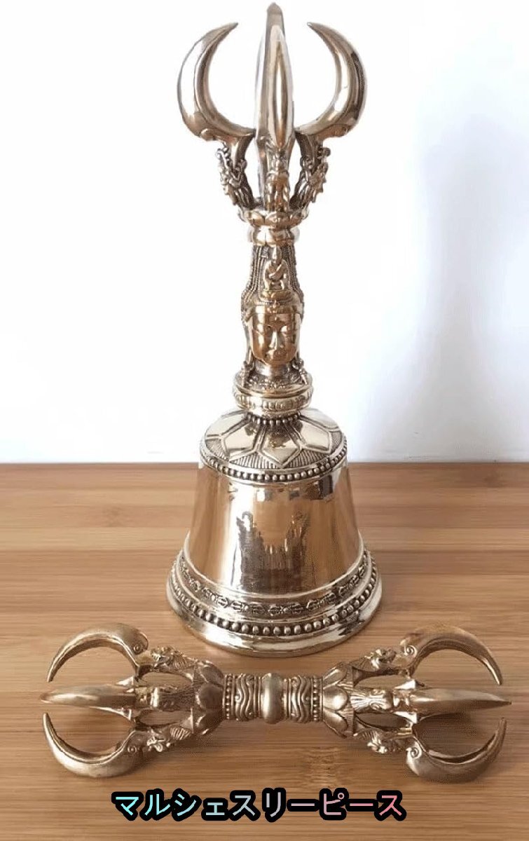 法器】金剛鈴 観音様 大々型 高さ22cm 密教で使われる仏具 密教 法器】金剛鈴 観音様 大々型 高さ22cm 密教で使われる仏具 密教