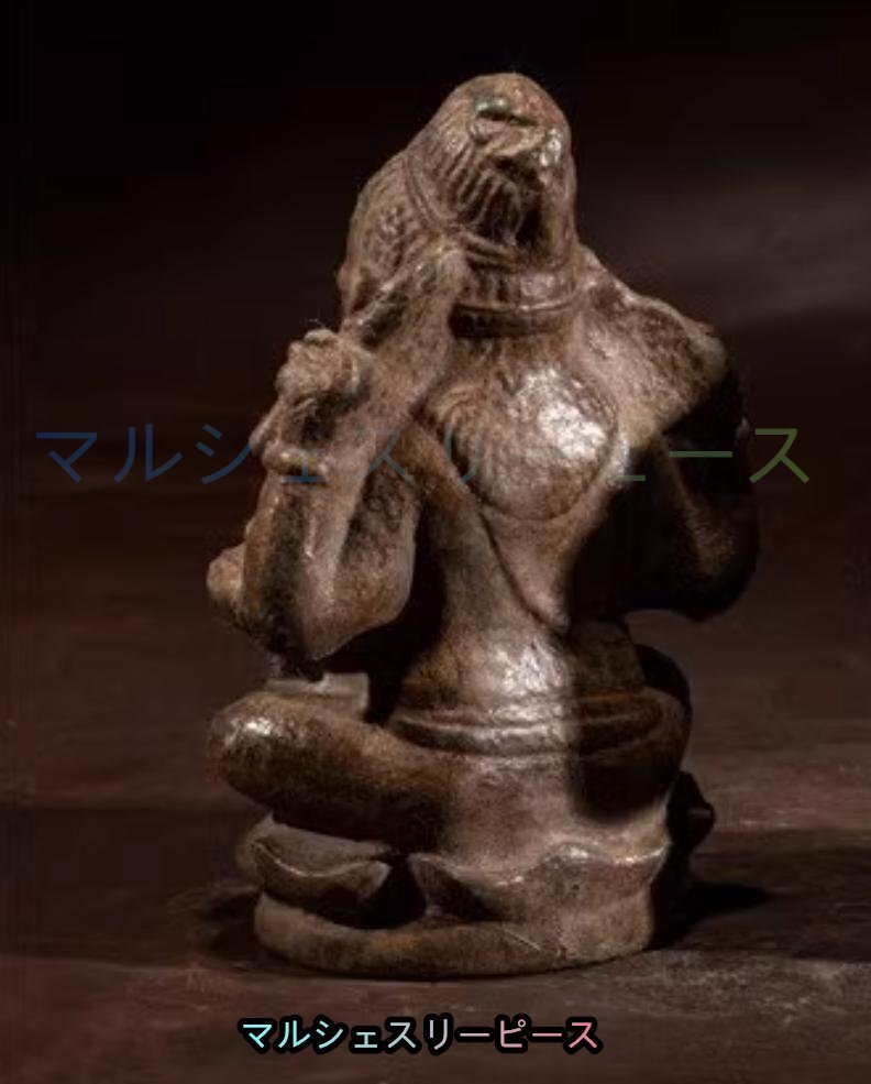 極細工 仏教古美術 仏像 神像 ガネーシャ Ganesha インド仏像 象鼻 財神 神様像 座りガネーシュ 装飾 置物 収蔵 コレクションY38028_画像4
