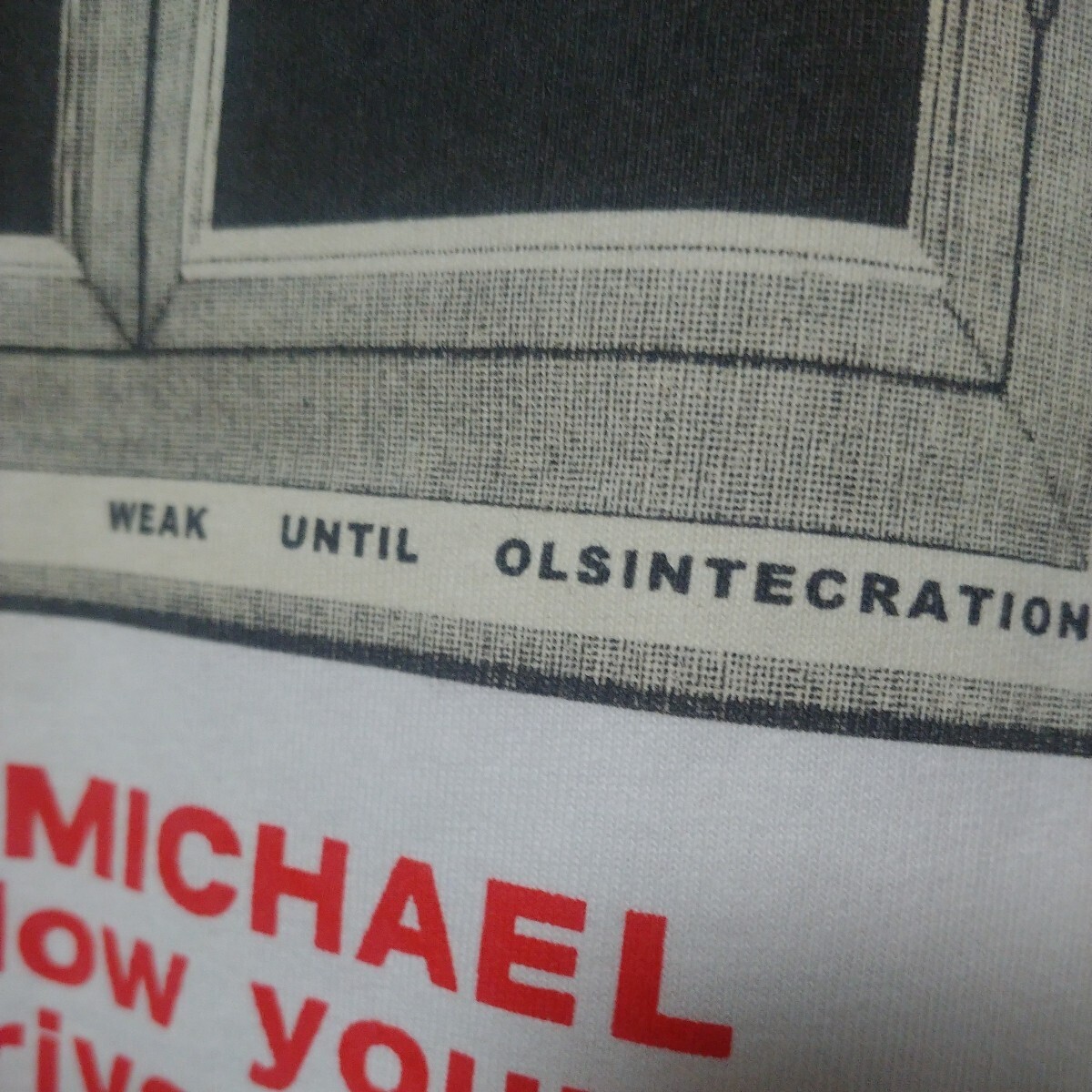 SAINT MICHAEL セントマイケル Tシャツ ブランドロゴ クルーネックTシャツ DOOR TEE 21SS アイボリー ホワイト M トップス 半袖の画像5