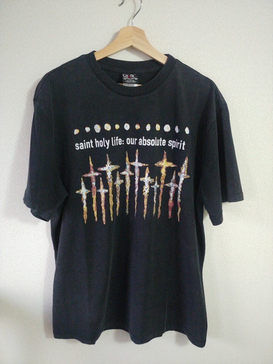 セントマイケル FS SS TEE GOD FORSOMEONE ヴィンテージ加工 Ｌサイズ_画像1