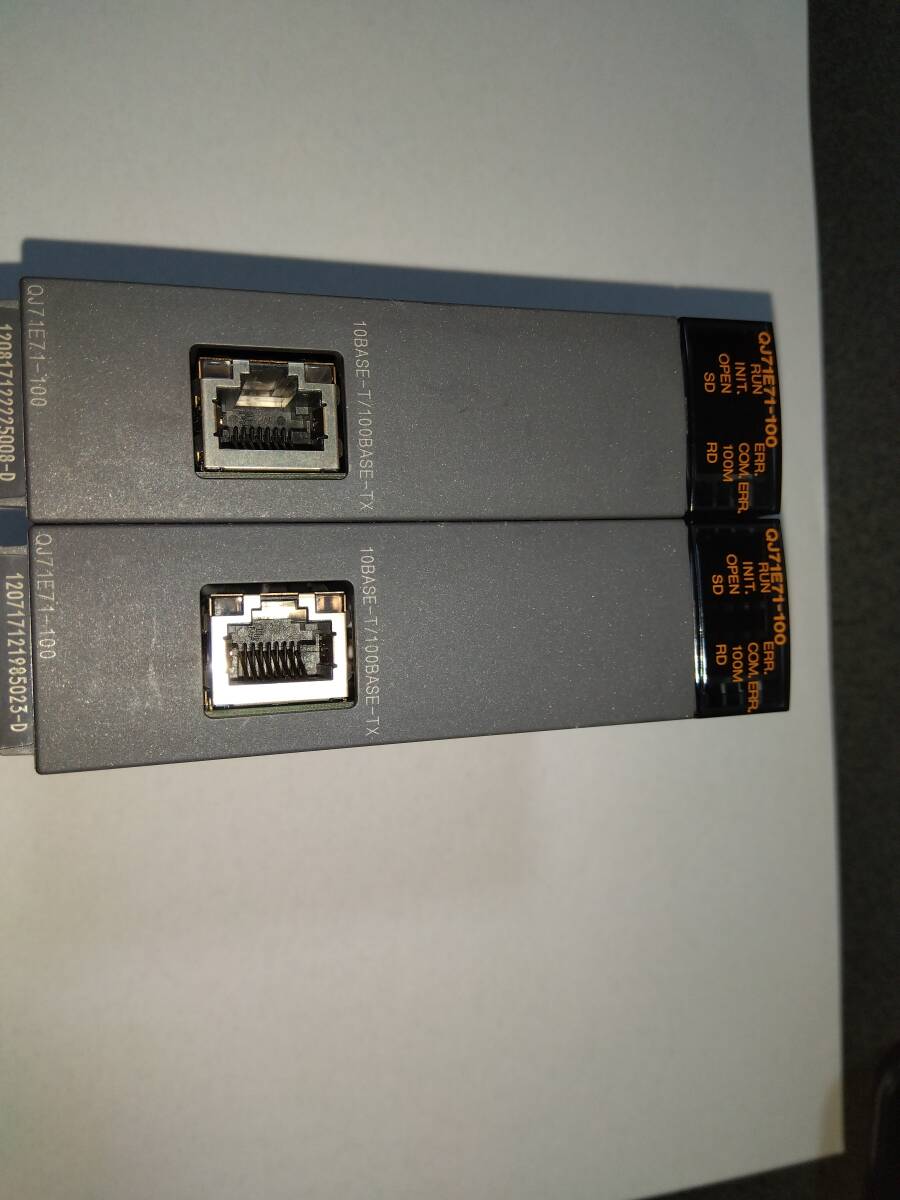 三菱 Ethernetインタフェースユニット QJ71E71-100 2台セット中古品の画像1
