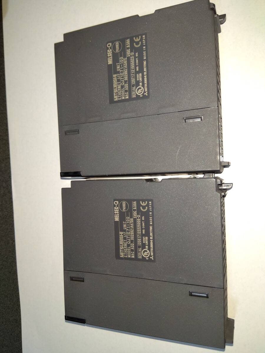 三菱 Ethernetインタフェースユニット QJ71E71-100 2台セット中古品の画像2
