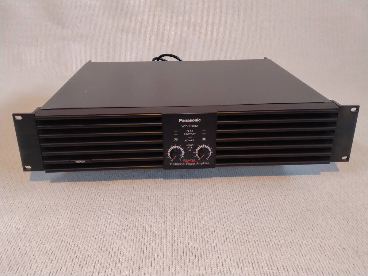 RAMSA WP-1100A power amplifier 2U rack case attaching present condition goods 