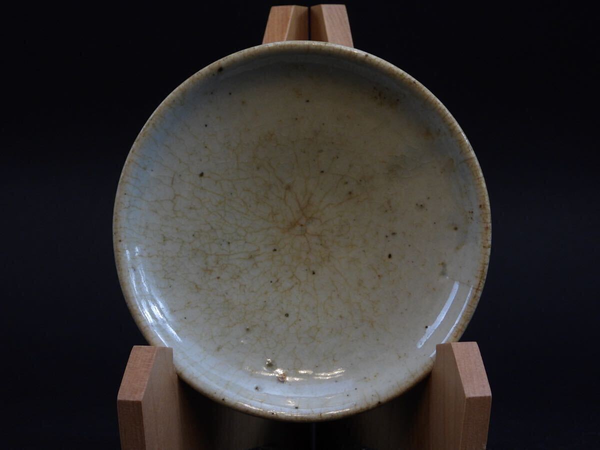 【無双】李朝 白磁 祭器 朝鮮古美術 白磁高台皿 白磁台皿 朝鮮 時代物 中国 茶道具 の画像2