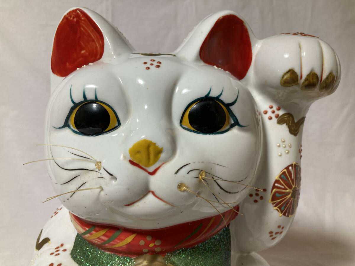 ①招き猫◆まねきねこ◆陶器製◆貯金箱◆高さ：22cm◆置物◆縁起物の画像2