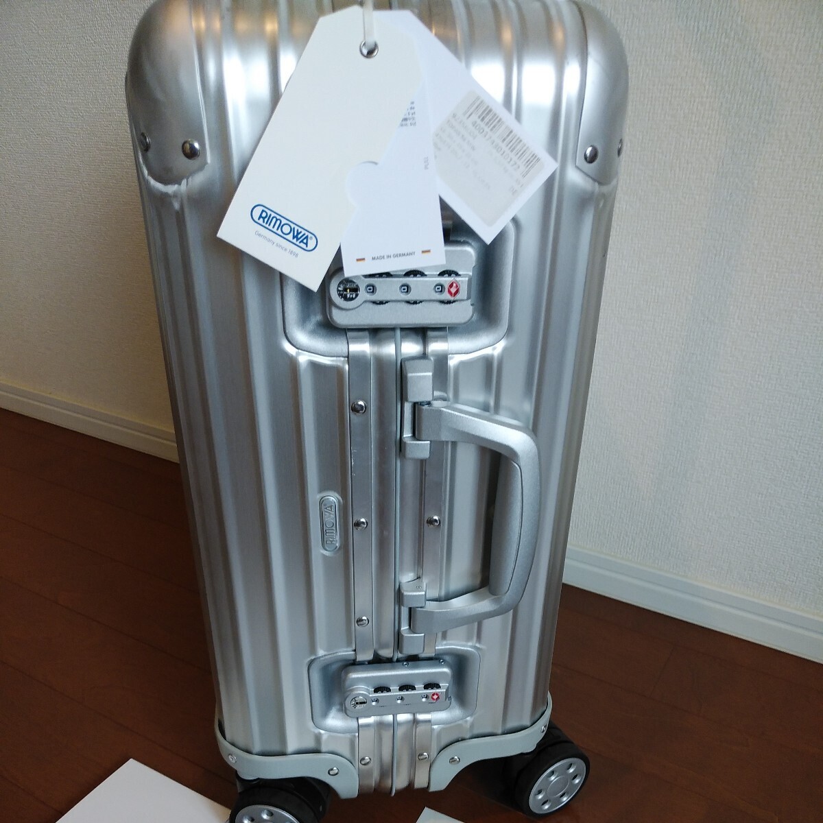 [ beautiful goods ][ use 5 times degree ]RIMOWA TOPAS accessory equipping regular goods one part unused topaz Germany made Rimowa sticker name tag 