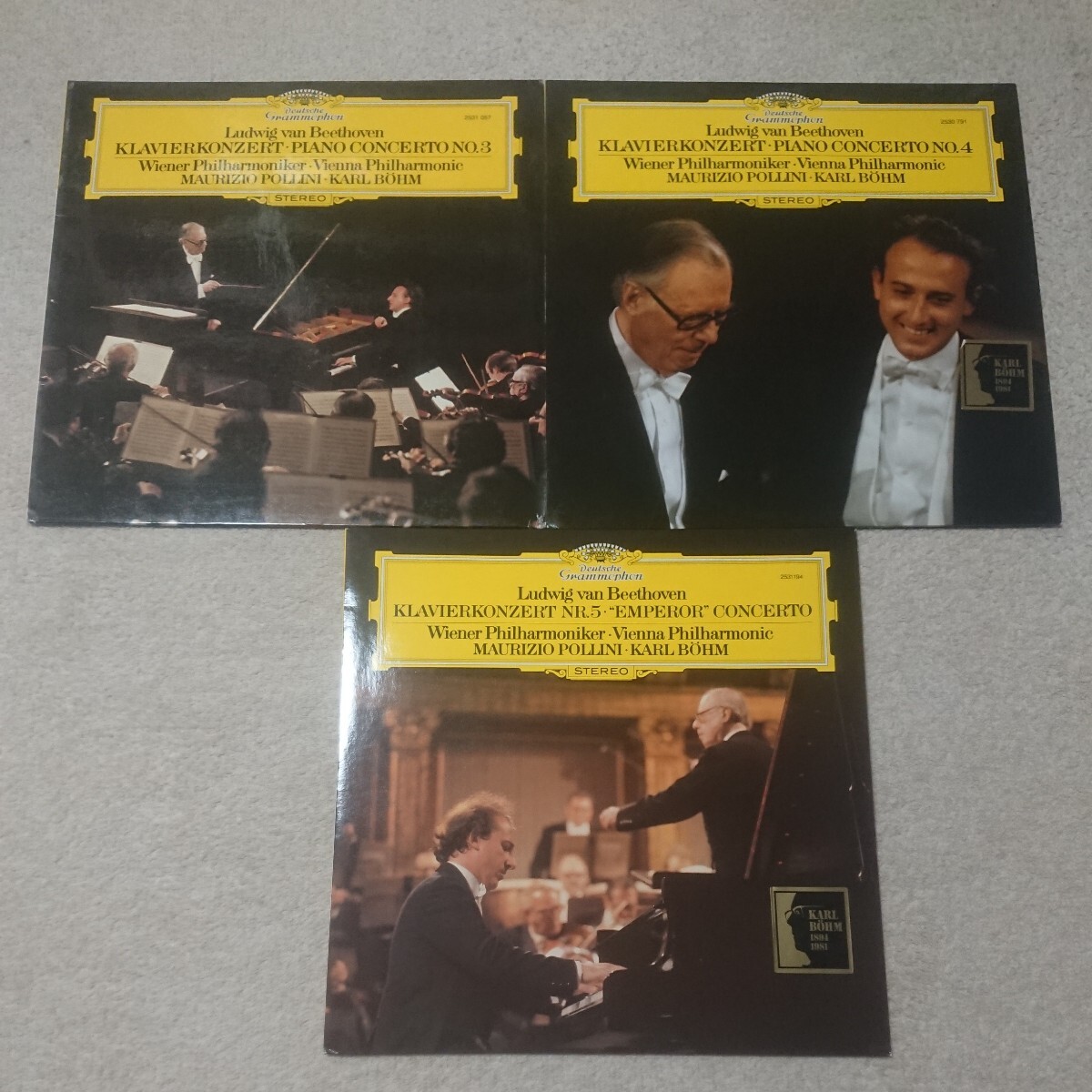 ベートーヴェン ピアノ協奏曲 ポリーニ ベーム 独盤 3枚の画像1