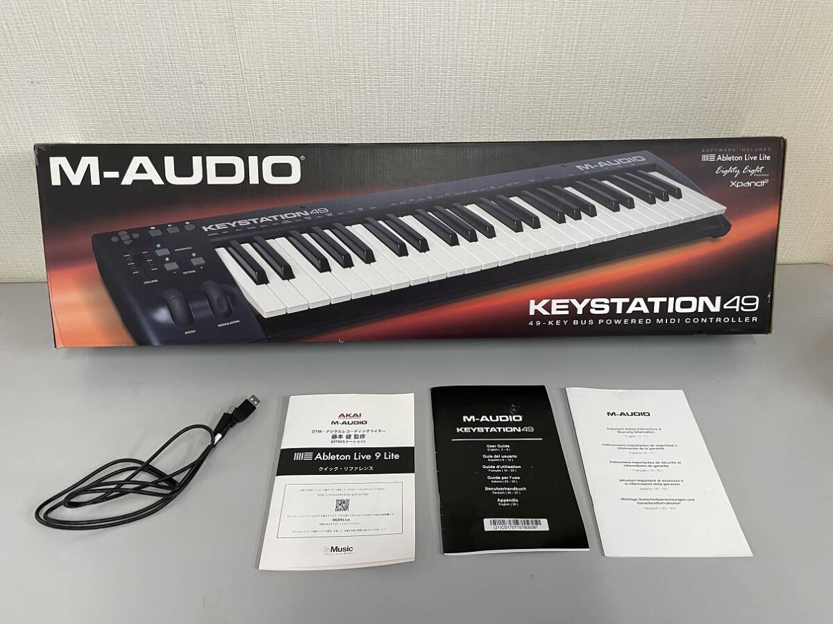 west height μ4 Tokyo direct warm welcome![ electrification verification OK present condition goods ]M-AUDIO MIDI keyboard Keystation49