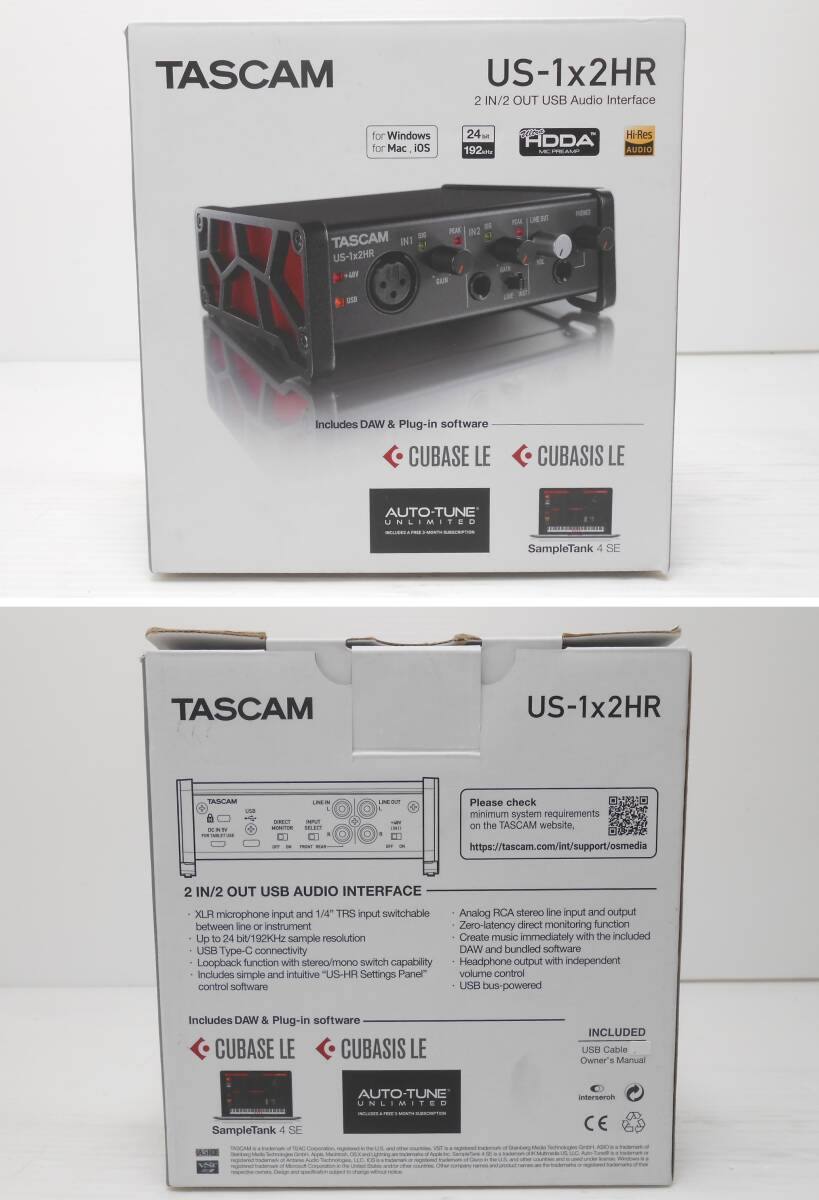 下∞1 TASCAM タスカム [US-1X2HR] 2IN/2 OUT USBオーディオインターフェース 通電のみ確認 中古現状品 オーディオ機材の画像10